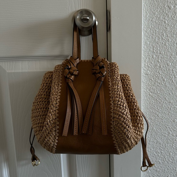 Ulla Johnson Gio Raffia Drawstring Crossbody Bag - Picture 9 of 9